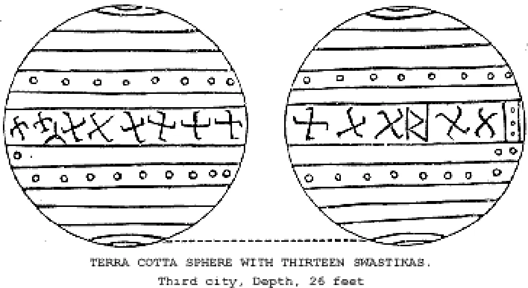 Heinrich Schliemann found at least 1,800 variations of the same symbol: spindle-whorls, or swastikas